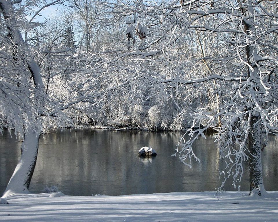 free photos, River in winter
