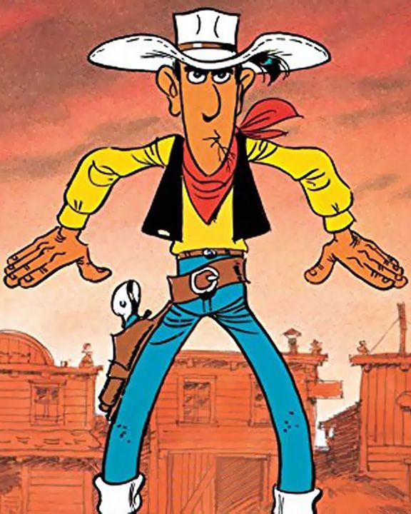Lucky Luke; Famous cowboy character in Lucky Luke 