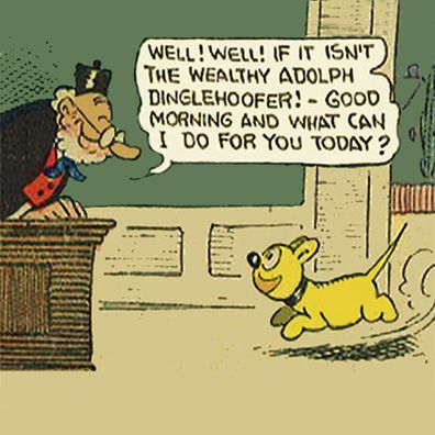 Adolph; famous dog in comics, Dinglehoofer und His Dog Adolph