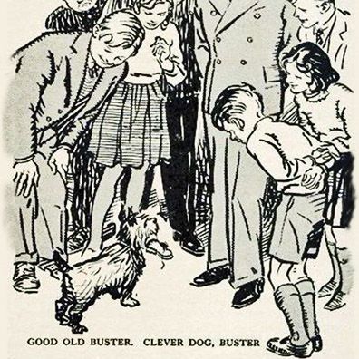 Buster; famous dog in book, The Five Find-Outers
