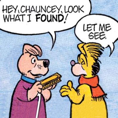 famous dog Chubb and Chauncey