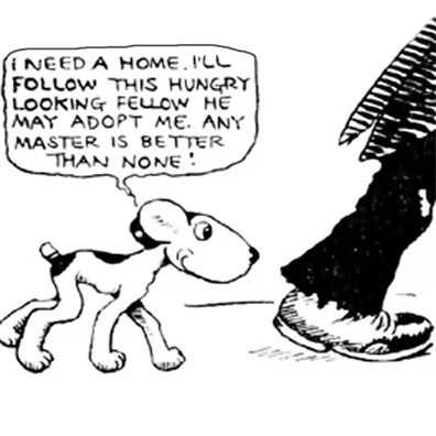 Homeless Hector; famous dog in comics, Homeless Hector