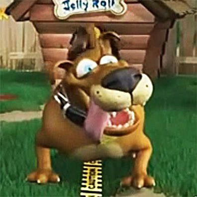 Jelly Roll; famous dog in TV, Jibber Jabber