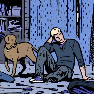 Lucky; famous dog in comics, Hawkeye