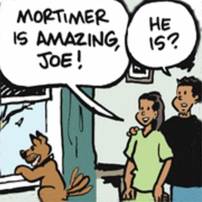 Mortimer; famous dog in comics, Jump Start