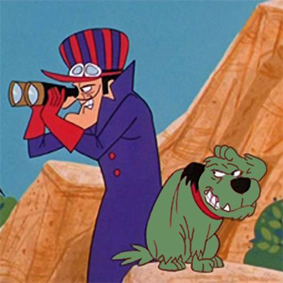 Muttley; famous dog in TV, Dick Dastardly