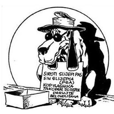 Nosonja; famous dog in book, comics, Alan Ford