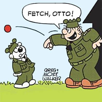 Otto; famous dog in comics, Beetle Bailey