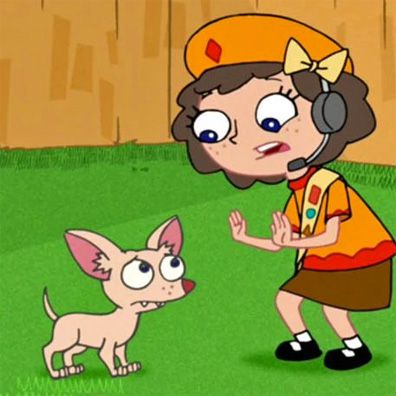 Pinky; famous dog in TV, Phineas and Ferb