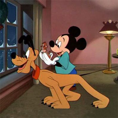 Pluto; famous dog in movie, TV, Mickey Mouse