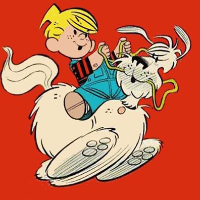 Ruff; famous dog in movie, TV, comics, Dennis the Menace