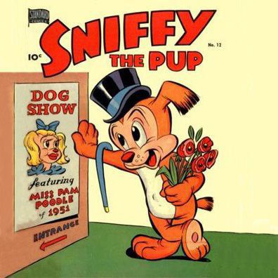 Sniffy the Pup; famous dog in book, comics, Sniffy the Pup