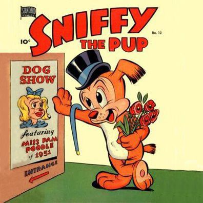 Sniffy the Pup; famous dog in book, comics, Sniffy the Pup
