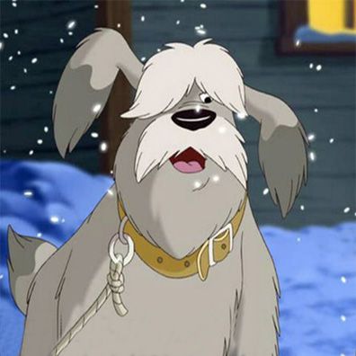 Snowplow; famous dog in movie, Nine Dog Christmas