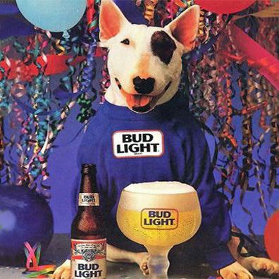 Spuds Mackenzie; famous dog in ads, Budweiser