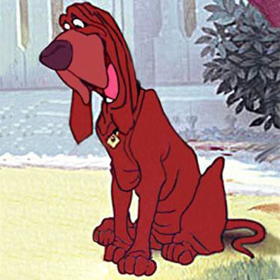 Trusty; famous dog in movie, Lady and the Tramp