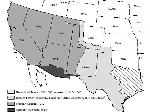 Map of Gadsden Purchase