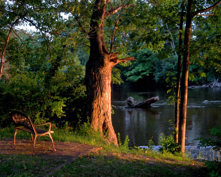 free photos, Seat by the River